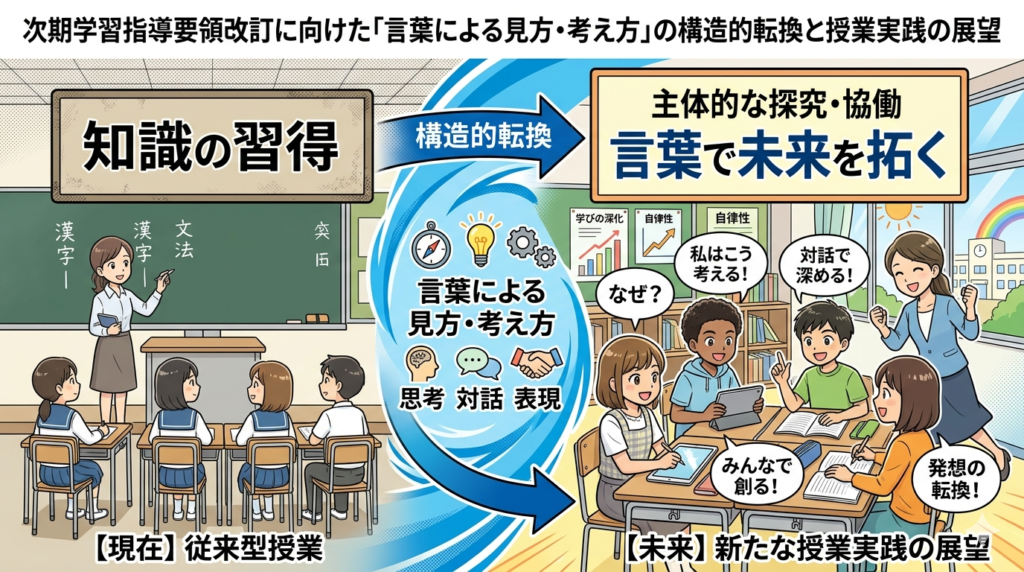 次期学習指導要領改訂に向けた「言葉による見方・考え方」の構造的転換と授業実践の展望