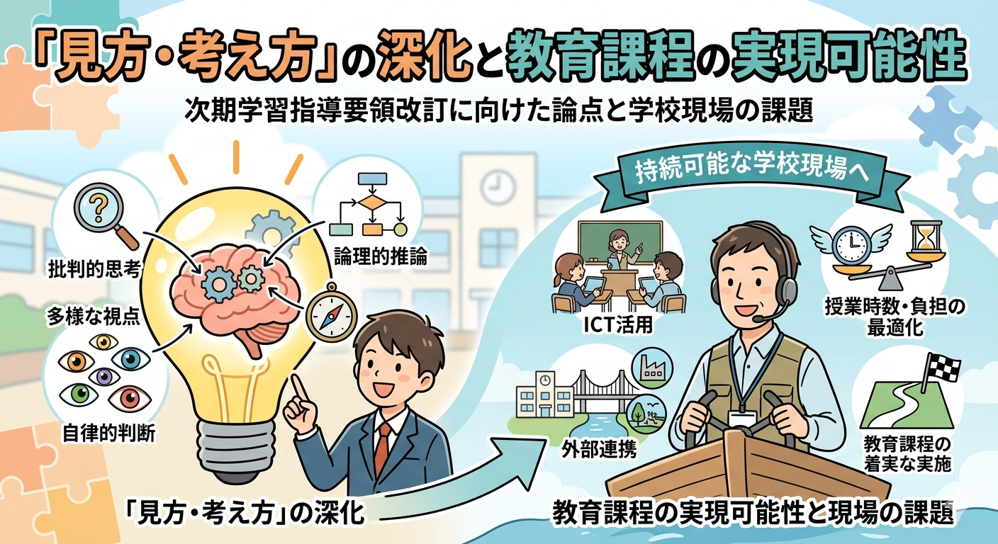 「見方・考え方」の深化と教育課程の実現可能性 ― 次期学習指導要領改訂に向けた論点と学校現場の課題
