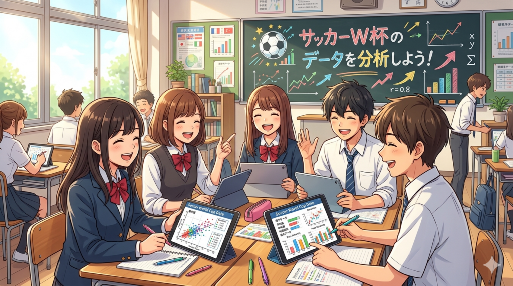 サッカーW杯の走行データを用いた統計指導：次期学習指導要領を見据えた数学科の授業展開