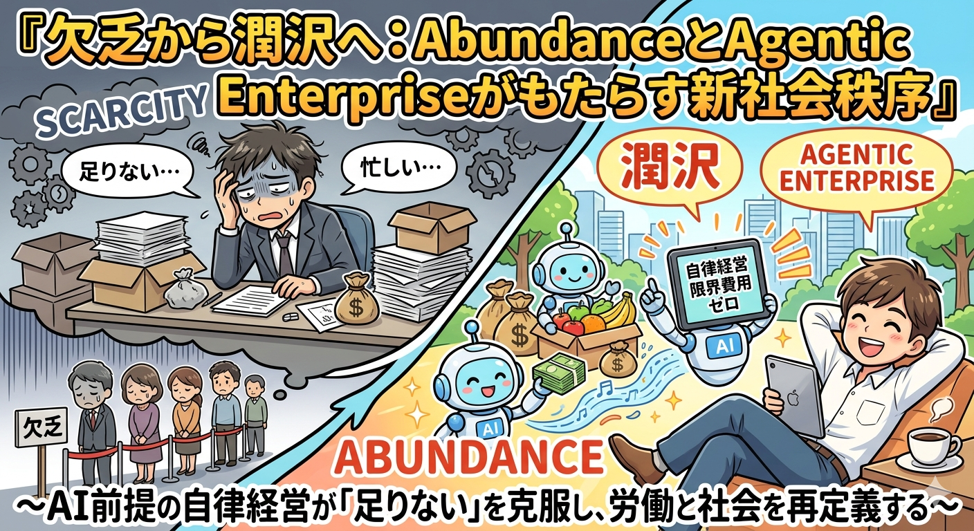 欠乏から潤沢へ：AbundanceとAgentic Enterpriseがもたらす新社会秩序