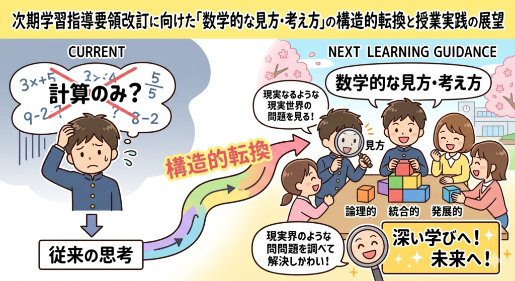 次期学習指導要領改訂に向けた「数学的な見方・考え方」の構造的転換と授業実践の展望