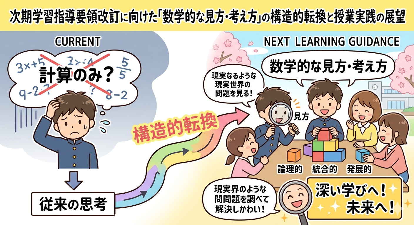 次期学習指導要領改訂に向けた「数学的な見方・考え方」の構造的転換と授業実践の展望