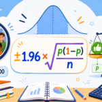 標本誤差の計算式を世界一わかりやすく解説！ルートや1.96の意味が直感でわかる