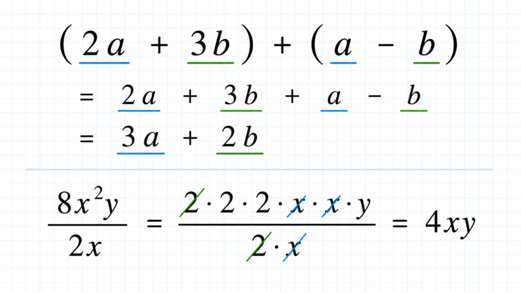 【中2数学】文字を用いた式(2)計算の基本ルールを解説！単項式・多項式と加減乗除のコツ